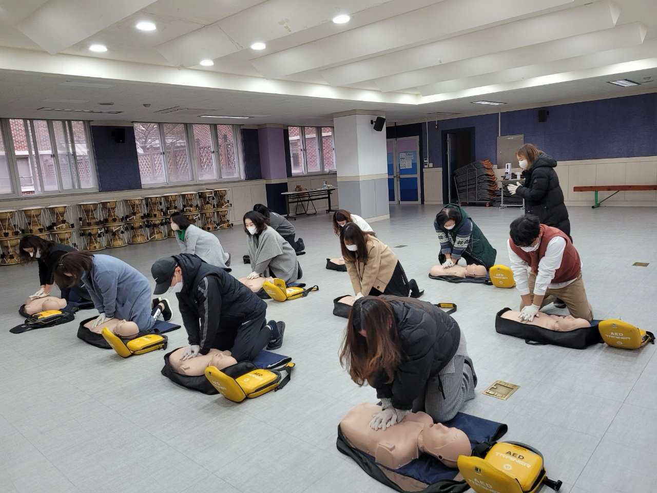 기업·기관 단체 CPR + AED 실습 출강 현장